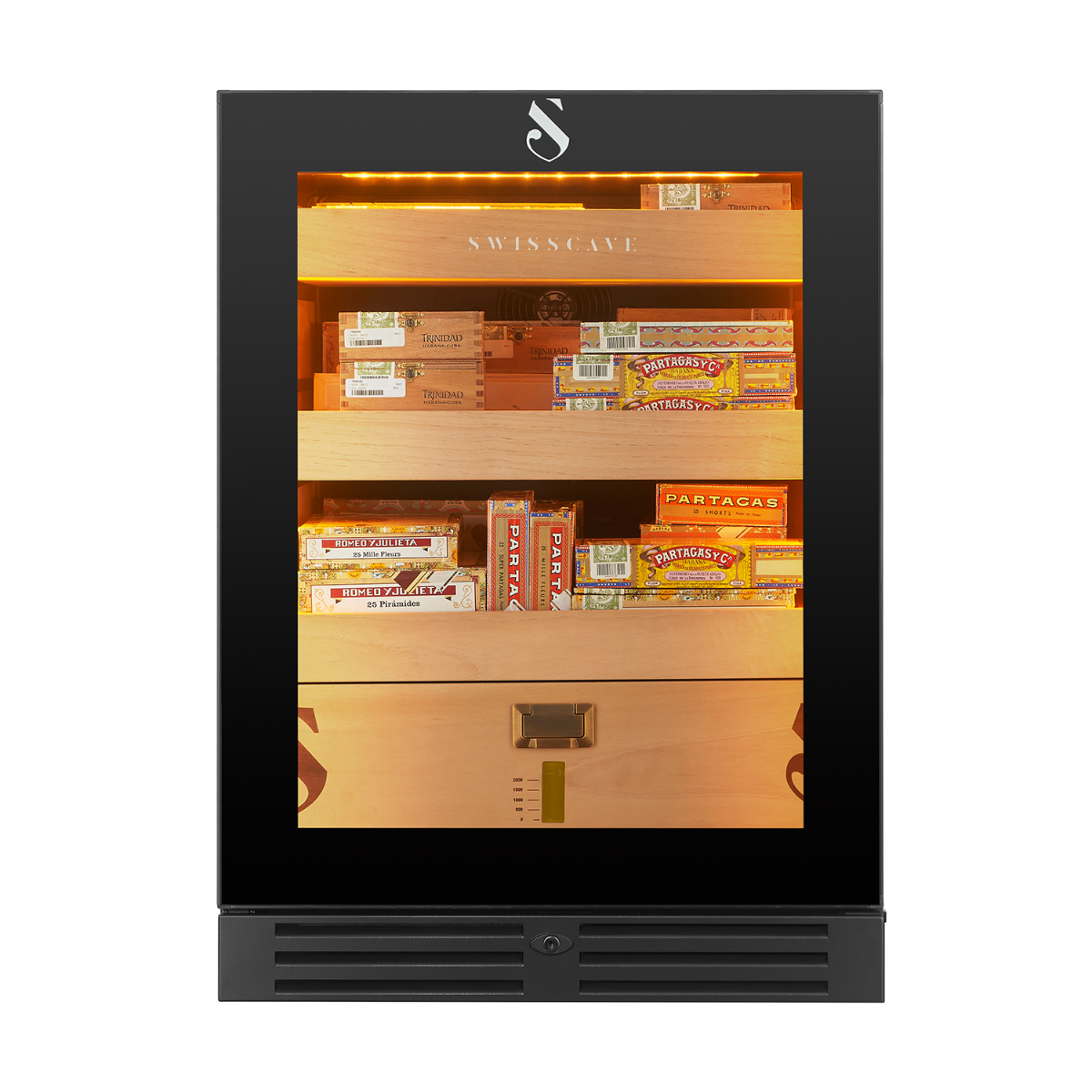 Humidor CLB-160 | 900 Zigarren | 82cm (H) | mit Luftfeuchtigkeitsmodul