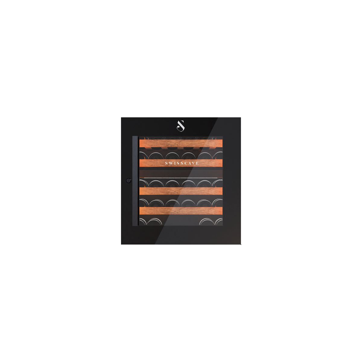 SWISSCAVE LUXURY KITCHEN EDITION WIB-60DF Zwei-Zonen-Weintemperierschrank – Frontansicht