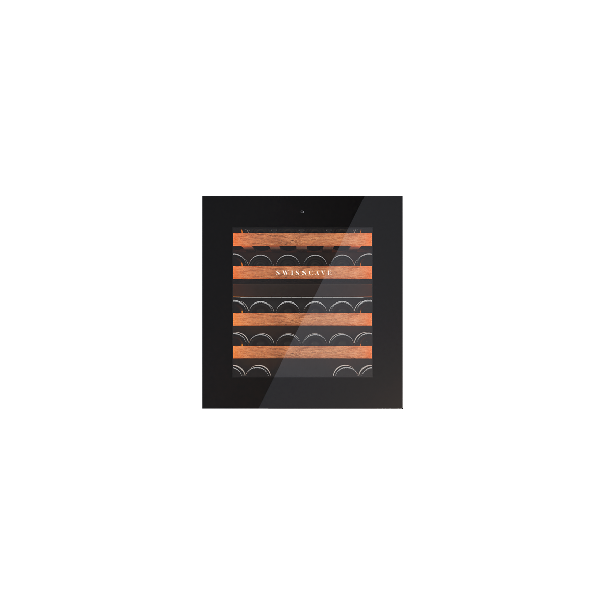 SWISSCAVE LUXURY KITCHEN EDITION WIB-60DFT Zwei-Zonen-Weintemperierschrank – Frontansicht