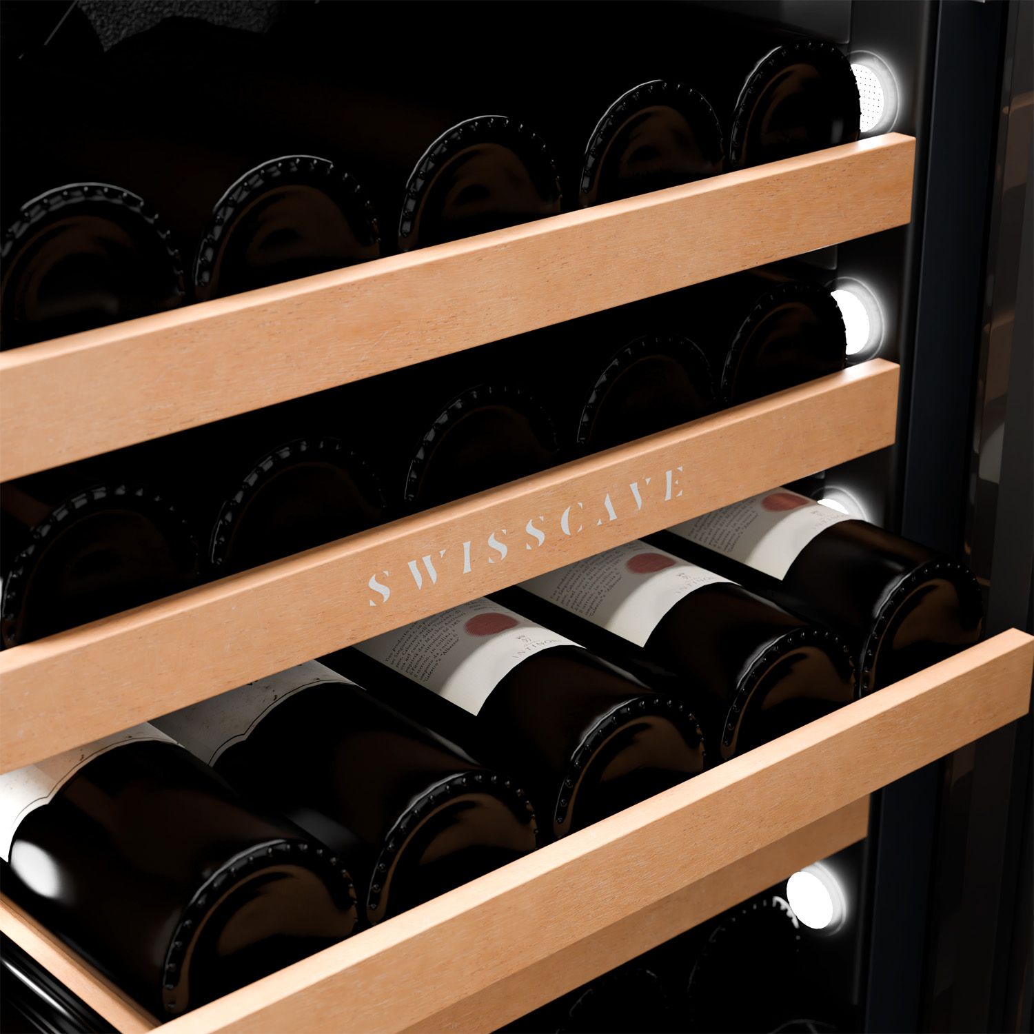WLB-320DF-WHITE 2-Zonen Weinkühlschrank | 160cm | 68 Flaschen