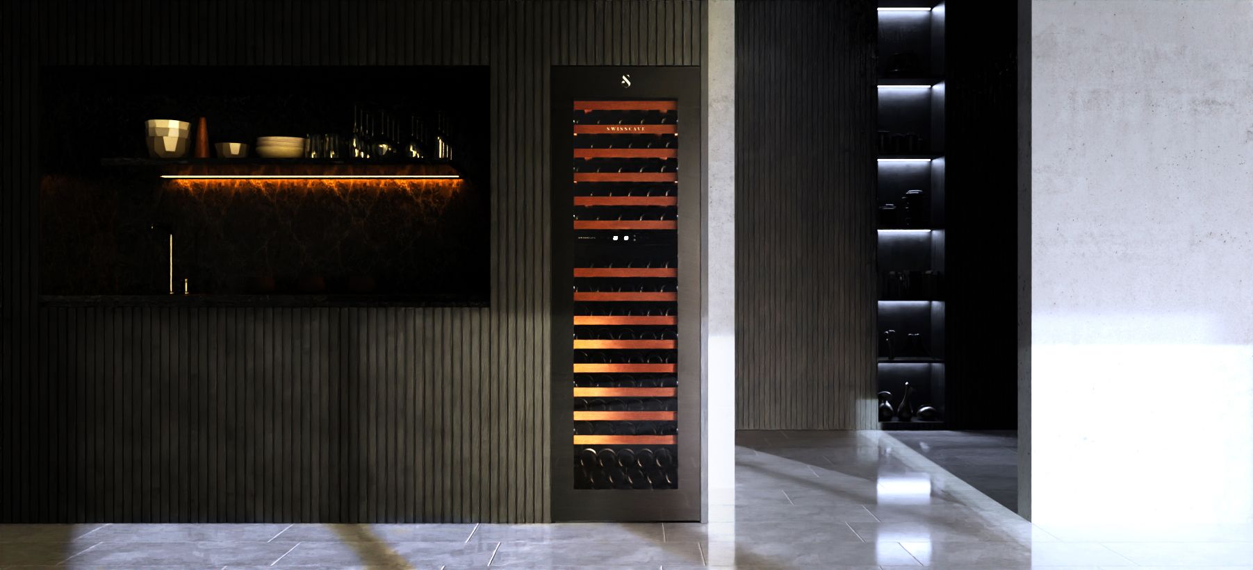 SWISSCAVE WIB-178DFP LUXURY KITCHEN EDITION im Küchenumfeld