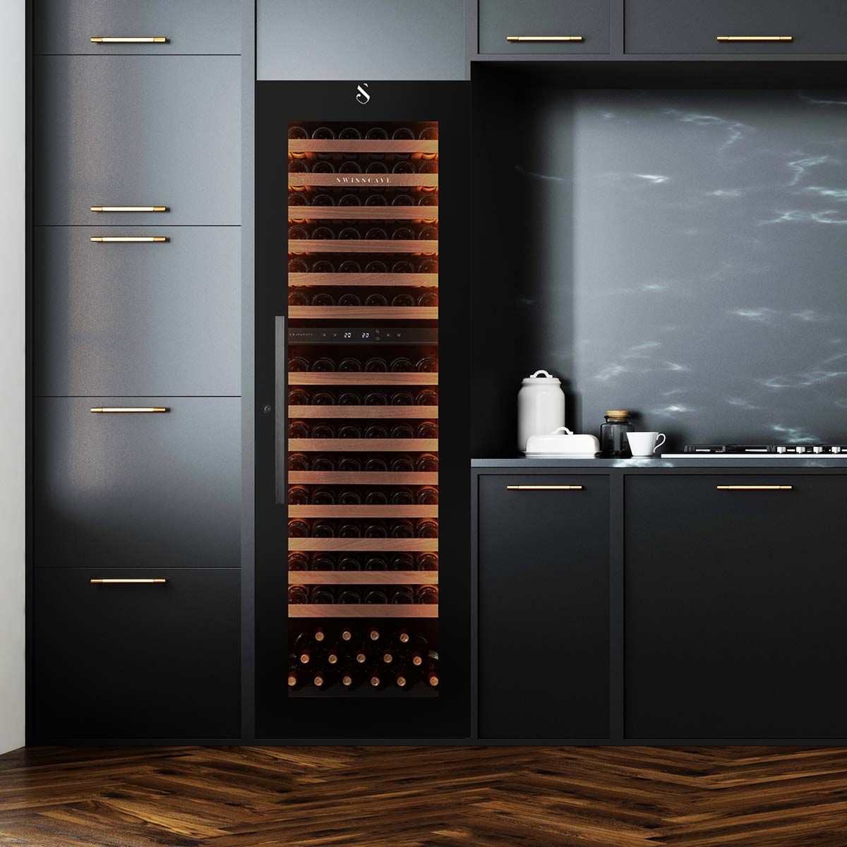 DEMO -25 % |  ARMOIRE À VIN 2 ZONES WLI-460DF | 178 cm | 94 bouteilles