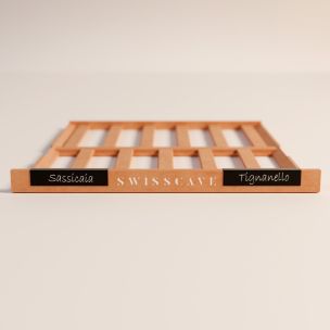 Metallene Etikette f&uuml;r Holzauszug in Schwarz (5 Etiketten + Stift)