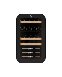 WLB-120DF-BLACK 2-Zonen Weinkühlschrank | 83cm | 26 Flaschen