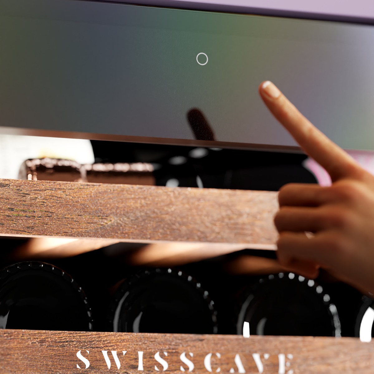 SWISSCAVE in ambiente living — silenziosa ed efficiente
